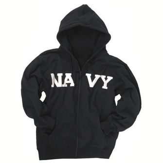 Mil-tec navy sweatshirt with hood, dark blue