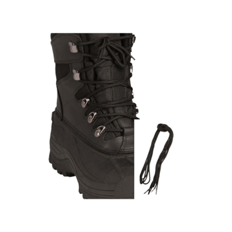 Mil-tec PE laces in shoes, black 140cm