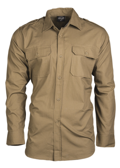 Mil-tec ripstop shirt with long sleeves, Coyote