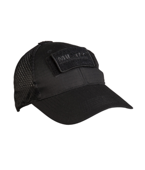 Mil-tec cap with mesh, black
