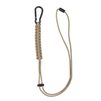 Mil-tec cord paracord with carabiner, coyote