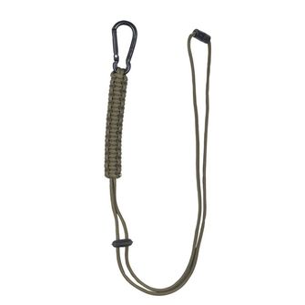 Mil-tec cord paracord with carabiner, olive