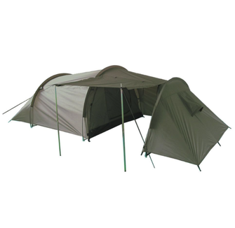 Mil-tec tent with hallway for 3 persons, olive, 415 x 180 cm x 120 cm