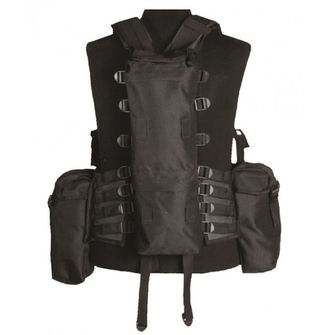 Mil-tec tactical vest with 12 pockets, black