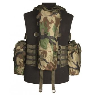 MIL-TEC Tactical Vest with 12 pockets, Woodland