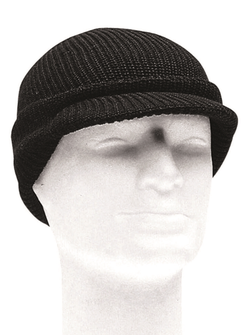 MIL-TEC US cap knitted with a peak, black