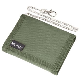 Miltec wallet with chain, olive