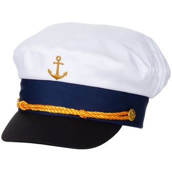 Navy Peaked Cap, anchor gold embroidered