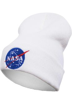 NASA Beanie Insignia Winter Cap, White