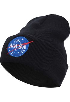 NASA Beanie Insignia Winter Cap, Black