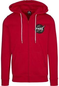 NASA Southpole Men's zipper sweatshirt with hood, red