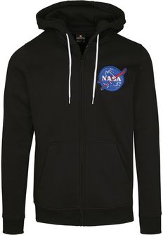 NASA Southpole Men's zipper sweatshirt with hood, black