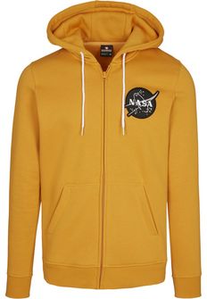 NASA Southpole Men's zipper sweatshirt with hood, dark yellow