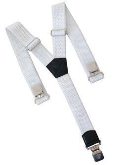 Natur braces for trousers clip, White