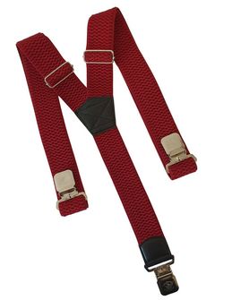 Natur braces for trousers clip, red