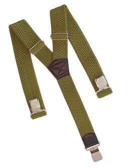 Natur braces for trousers clip, light green