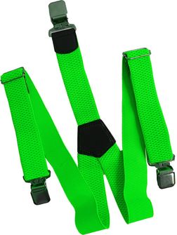 Natur braces for trousers clip, neon green