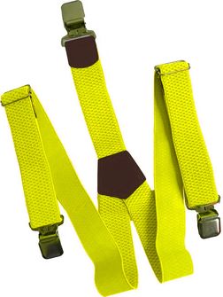 Natur braces for trousers clip, neon yellow