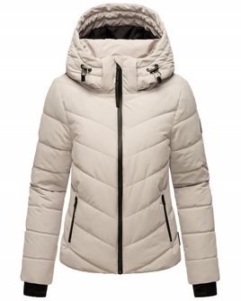 Mariko Samiaaa Women's Winter Jacket with Hood, Light Gray