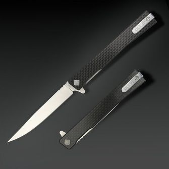 OCASO Folding knife Solstice Carbon Fiber + Satin / Straight