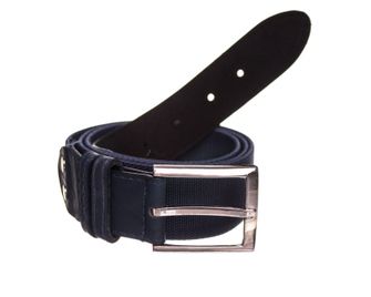 Foster belt with metal buckle, elastic, blue, 3.6cm
