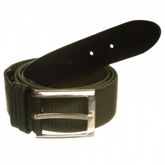 Foster belt with metal buckle, elastic, olive green, 3.6cm