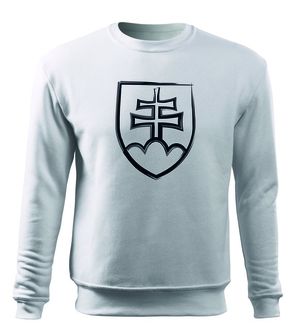 Dragow Men's sweatshirt Slovak emblem, white 300g/m2
