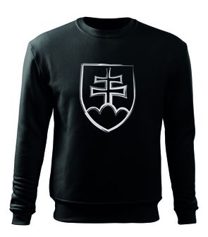 Dragow Men's sweatshirt Slovak emblem, black 300g/m2