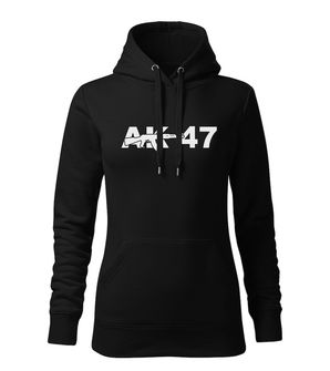 DRAGOWA Women's hooded sweatshirt AK 47, black 320g/m2