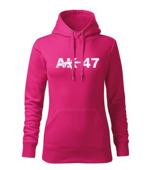 Dragowa women's sweatshirt with hood AK-47, pink 320g/m2