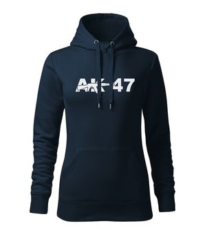 DRAGOWA Women's sweatshirt with hood AK-47, dark blue 320g/m2
