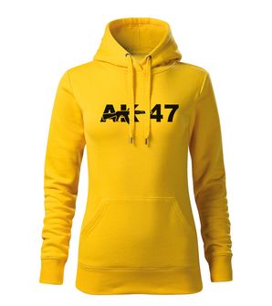 DRAGOWA Women's sweatshirt with hood AK-47, yellow 320g/m2