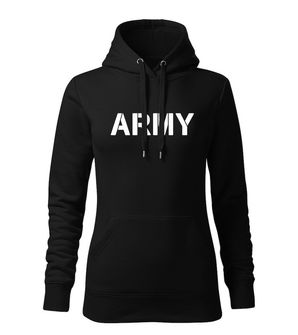 DRAGOWA Women's sweatshirt with hood of Army, black 320g/m2