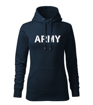 DRAGOWA Women's sweatshirt with hood of Army, dark blue 320g/m2