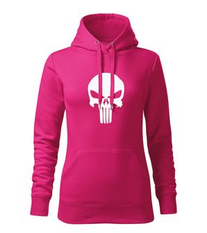 Dragowa women's sweatshirt with hooded Punisher, pink 320g/m2