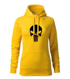 Dragowa women's sweatshirt with hooded Punisher, yellow 320g/m2
