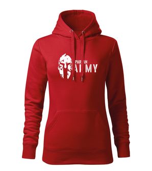 Dragowa women's sweatshirt with hood Spartan Army, red 320g/m2