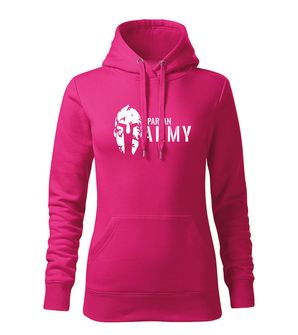 Dragowa women's sweatshirt with hood Spartan Army, pink 320g/m2