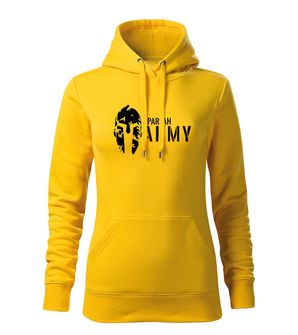 DRAGOWA Women's sweatshirt with hood Spartan Army, yellow 320g/m2
