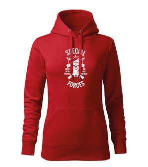 DRAGOWA Women's sweatshirt with Special Forces hood, red 320g/m2