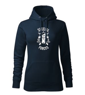 Dragowa women's sweatshirt with Special Forces hood, dark blue 320g/m2
