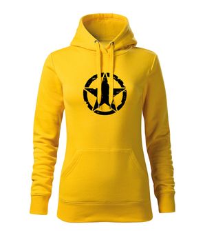 DRAGOWA Women's sweatshirt with Star hood, yellow 320g/m2