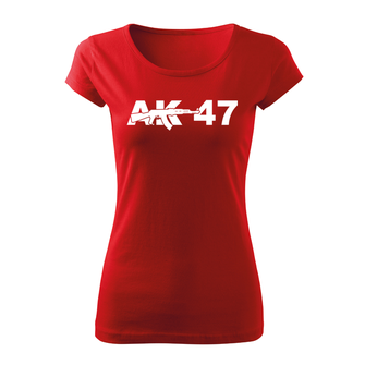 Dragowa women's short shirt AK-47, red 150g/m2