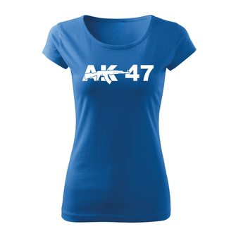Dragowa women's short shirt AK-47, blue 150g/m2