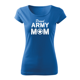 DRAGOWA Women's Short T -Shirt Army Mom, blue 150g/m2