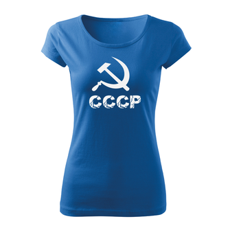 DRAGOWA Women's short T -shirt CCCP, blue 150g/m2