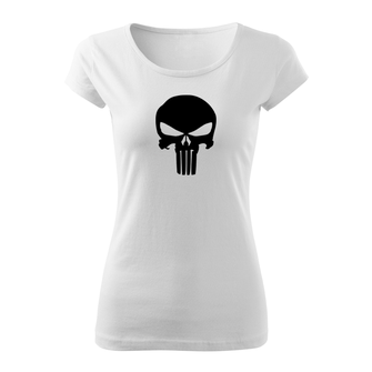 Dragowa women's short T -shirt Punisher, white 150g/m2
