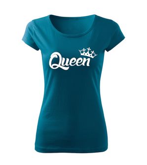 DRAGOWA Women's short T -shirt Queen, Petrol Blue 150g/m2