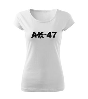 DRAGOWA Women's T-shirt AK-47, White 150g/m2