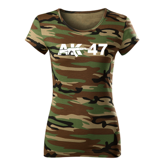 DRAGOWA Women's T-shirt AK-47, camouflage 150g/m2